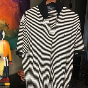 Polo 3 Button and a Collar, Crisp White and Black